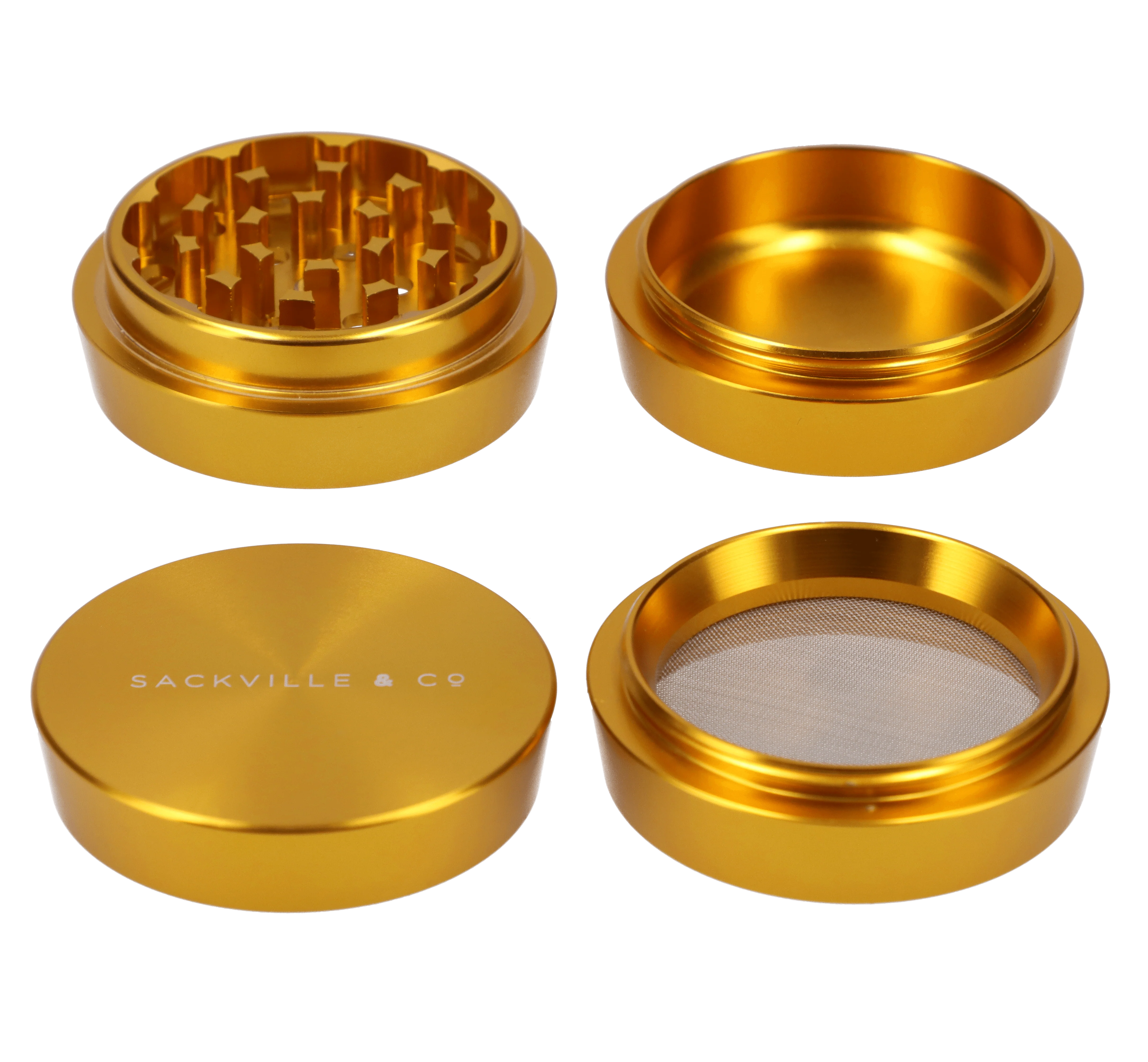 Sackville and Co 4pc Grinder-Gold