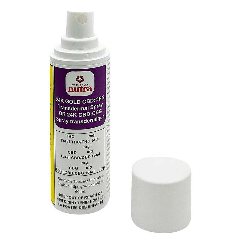 24K Gold CBD:CBG Transdermal Spray - Image 2