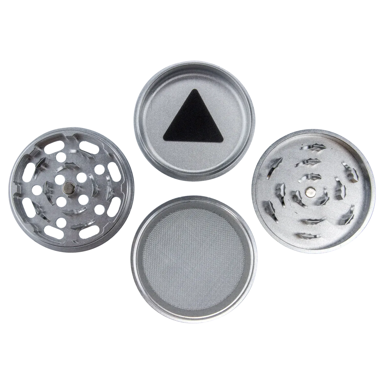 Famous Design Space Aluminum 4pc Grinder - Silver - Image 5