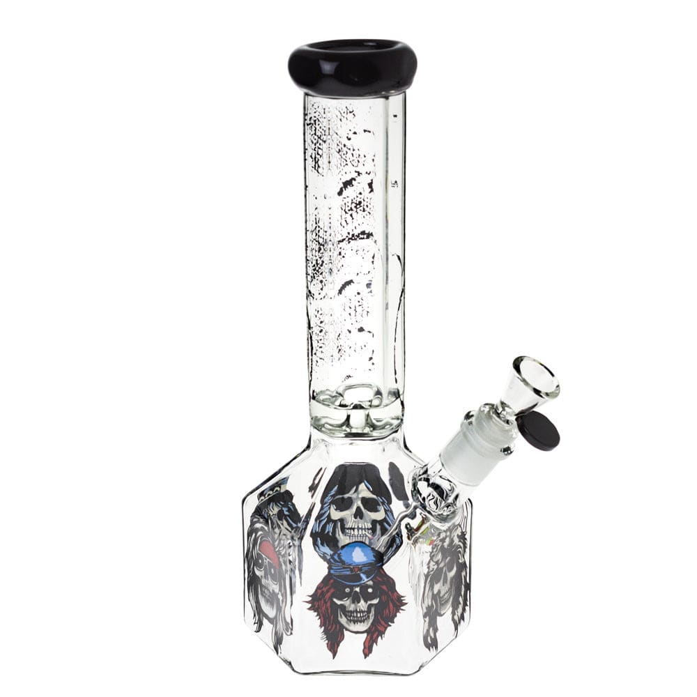 Valiant GNR Skulls Hexagon Water Pipe - 10in. - Image 4