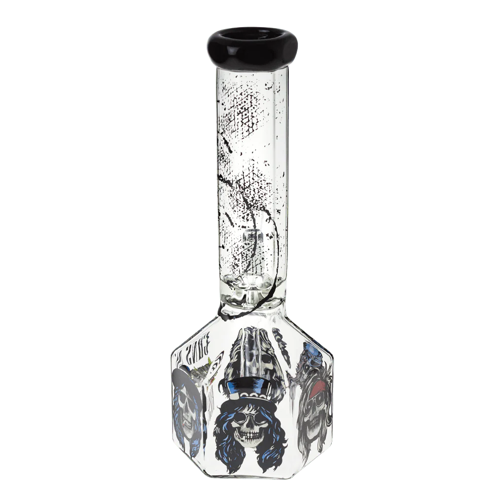Valiant GNR Skulls Hexagon Water Pipe - 10in. - Image 6