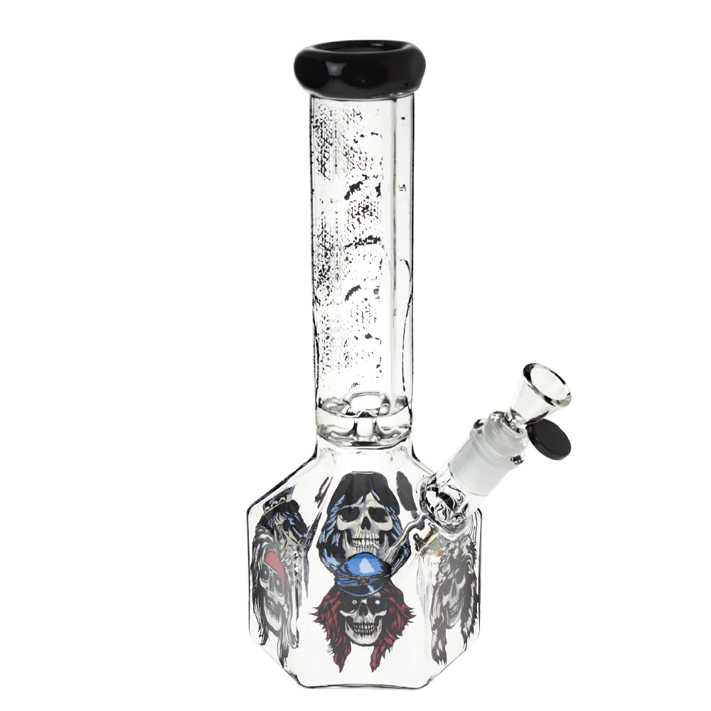 Valiant GNR Skulls Hexagon Water Pipe - 10in. - Image 8