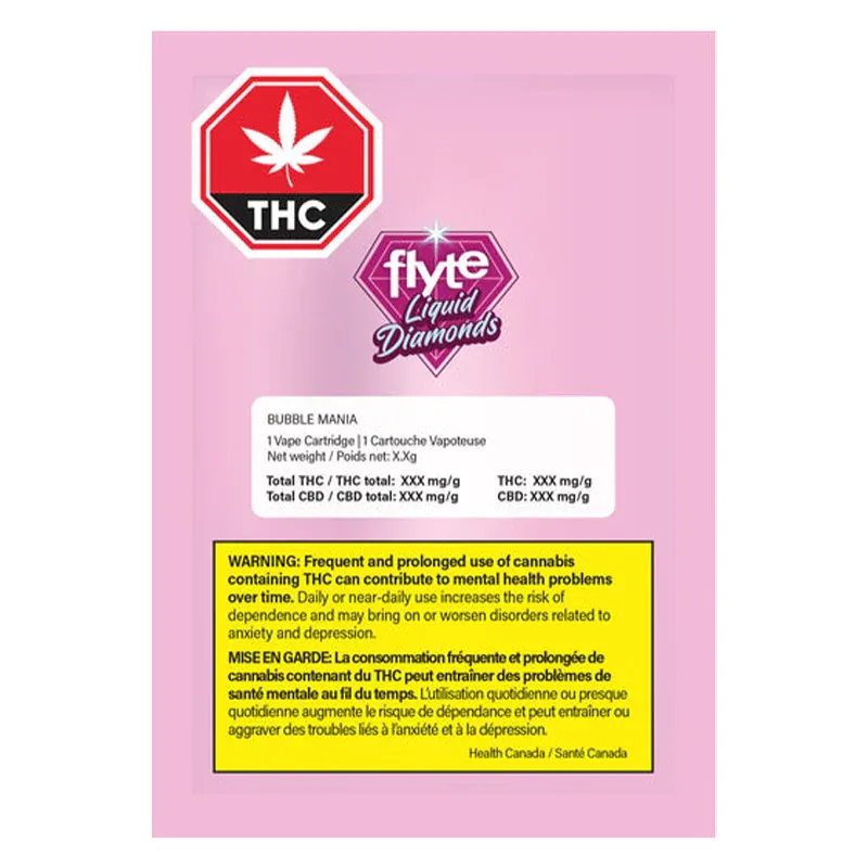 Bubble Mania Ice Liquid Diamond Vape Cartridge - Image 3