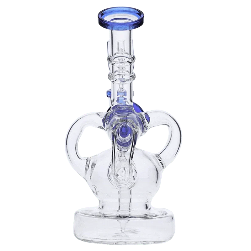 Dab Rig Recycler w/Quartz-Blue-7 in - Image 3