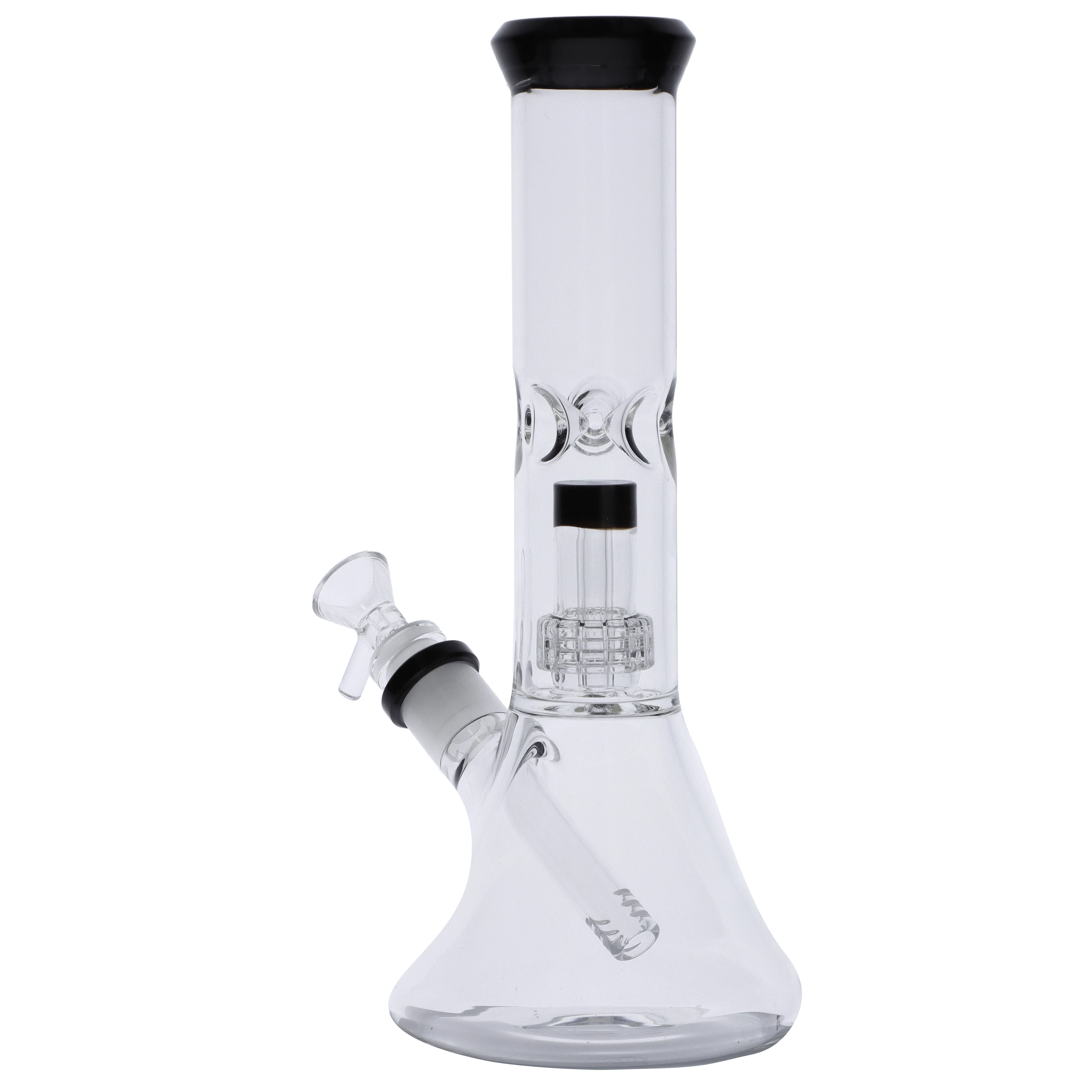 Valiant Beaker Water Pipe w/ Honeycomb - Black - 11in. - Image 5
