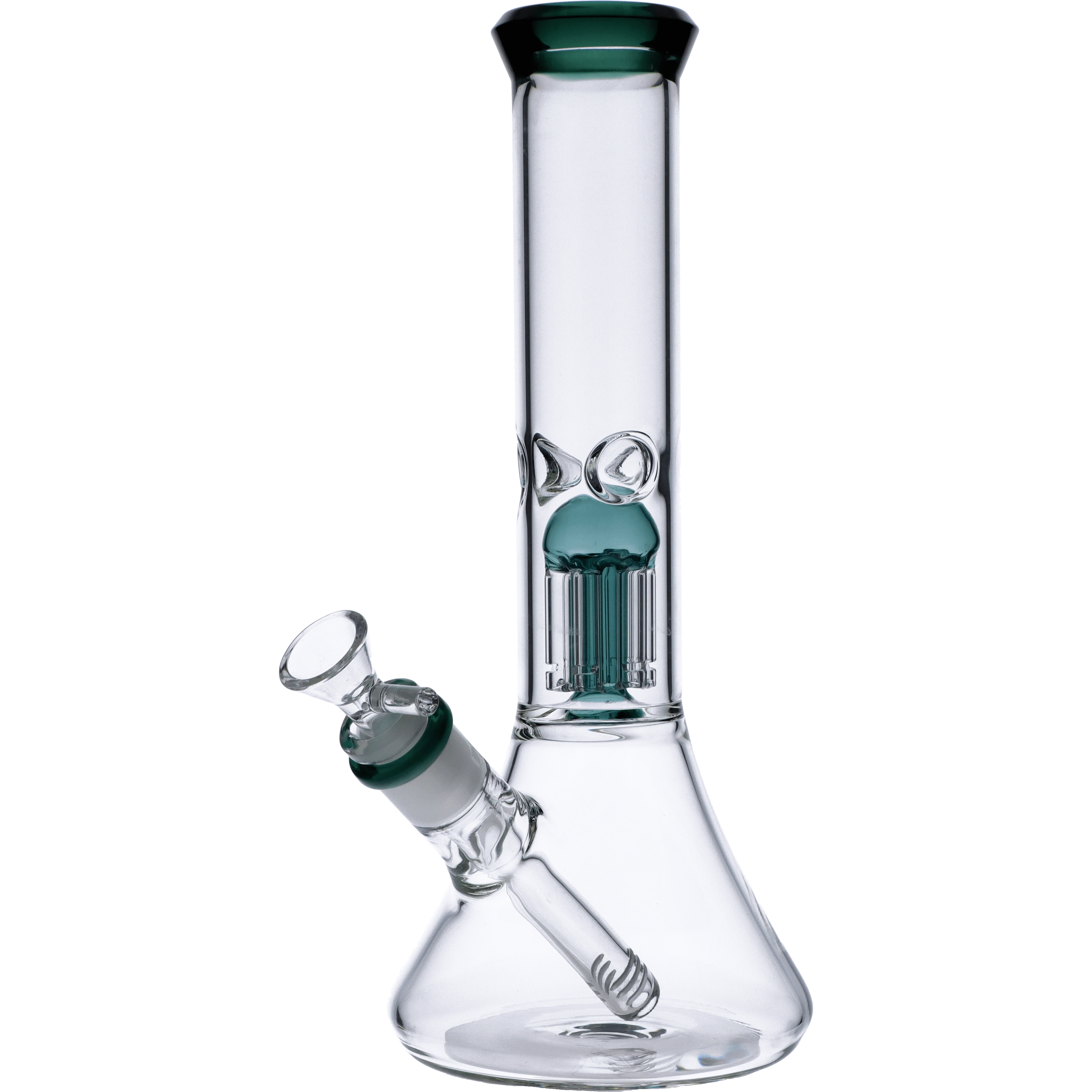 Valiant Beaker Water Pipe w/ Perc - Teal - 11in. - Image 5