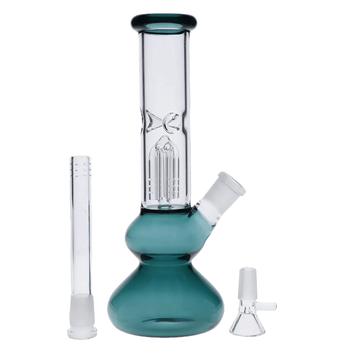 Valiant Bubble Base Water Pipe - Teal - 10in. - Image 4