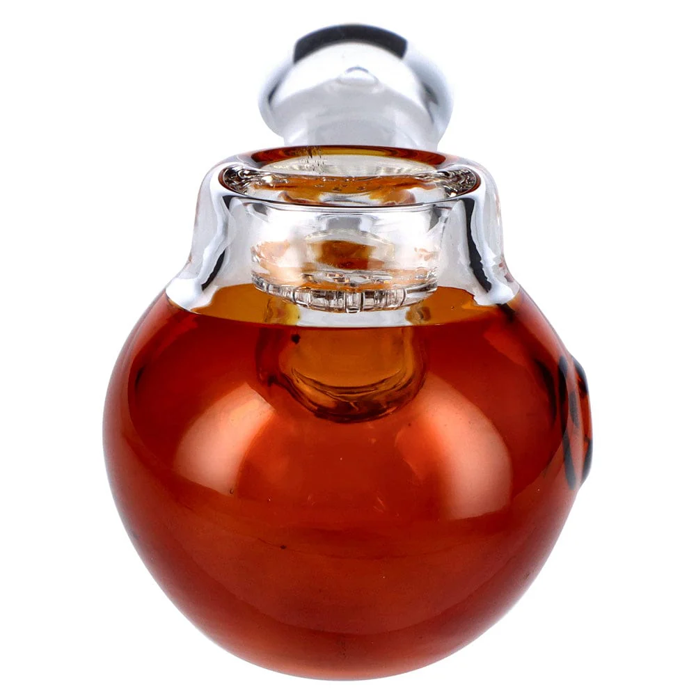 Valiant Cauldron Glass Pipe - Amber - 4.5in. - Image 5