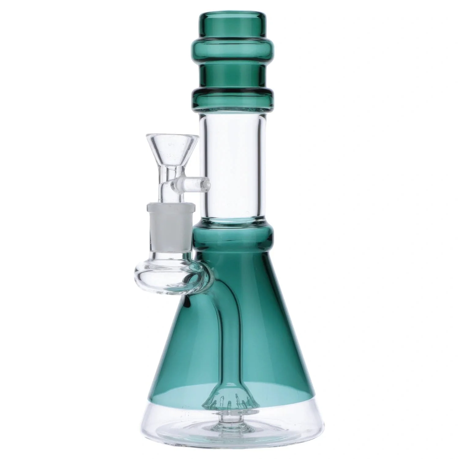 Valiant Dual Use Water Pipe w/ Bowl & Banger - Teal - 8in. - Image 3