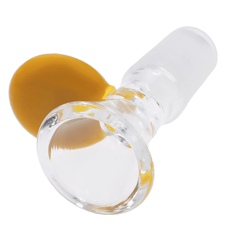 Valiant Glass Bowl w/ Handle - Yellow - Male 14mm - Image 3