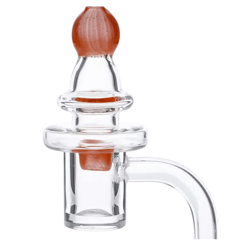 Valiant Glass Carb Cap w/ directional flow - Clear & Orange - Image 2