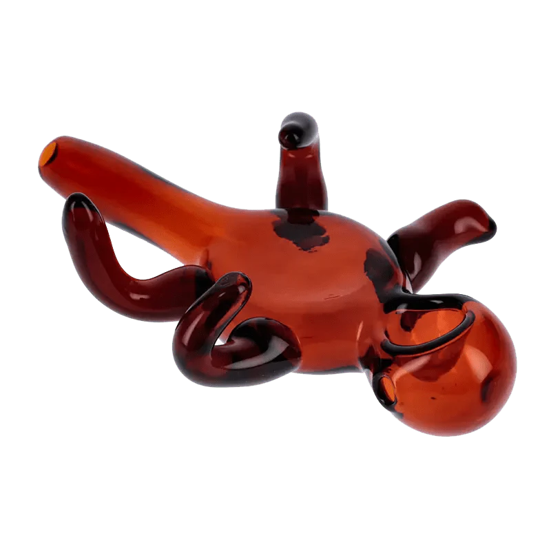 Valiant Hand Glass Pipe - Amber - 5in. - Image 6