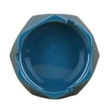 Valiant Hexagonal Glass Ashtray - Dark Blue - 4.4in - Image 2