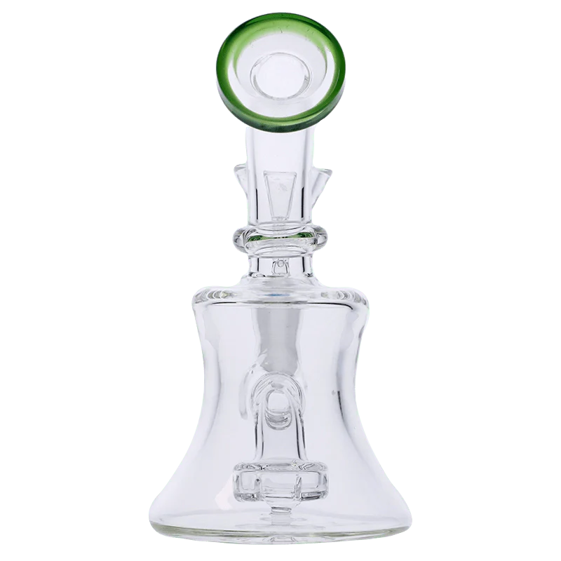 Valiant Hourglass Base Water Pipe - Jade - 5.5in. - Image 4