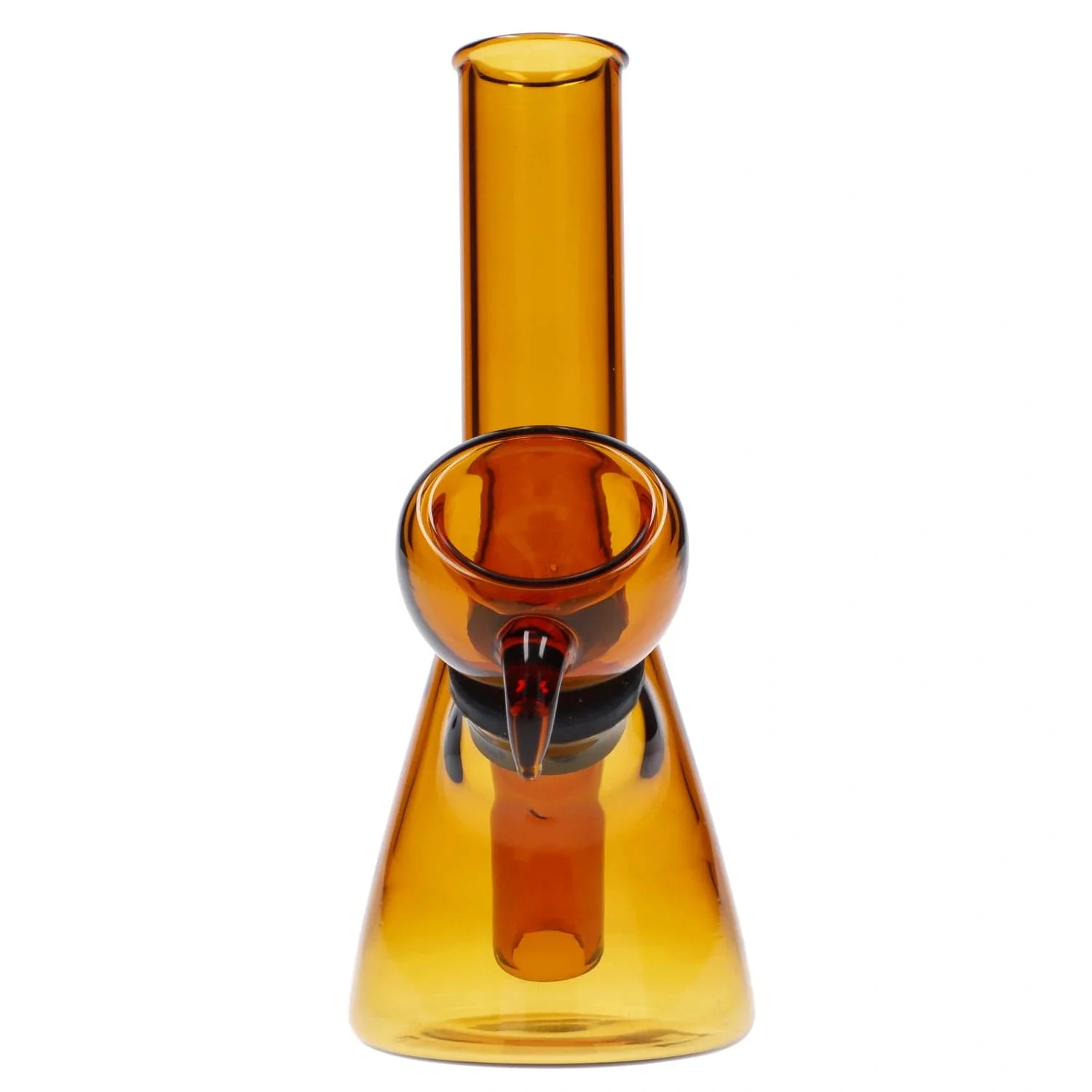 Valiant Mini Water Pipe - Amber - 4.3in. - Image 7