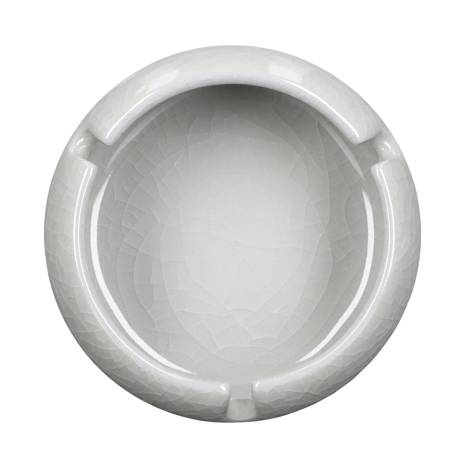 Valiant Round Glass Ashtray - White - 4in