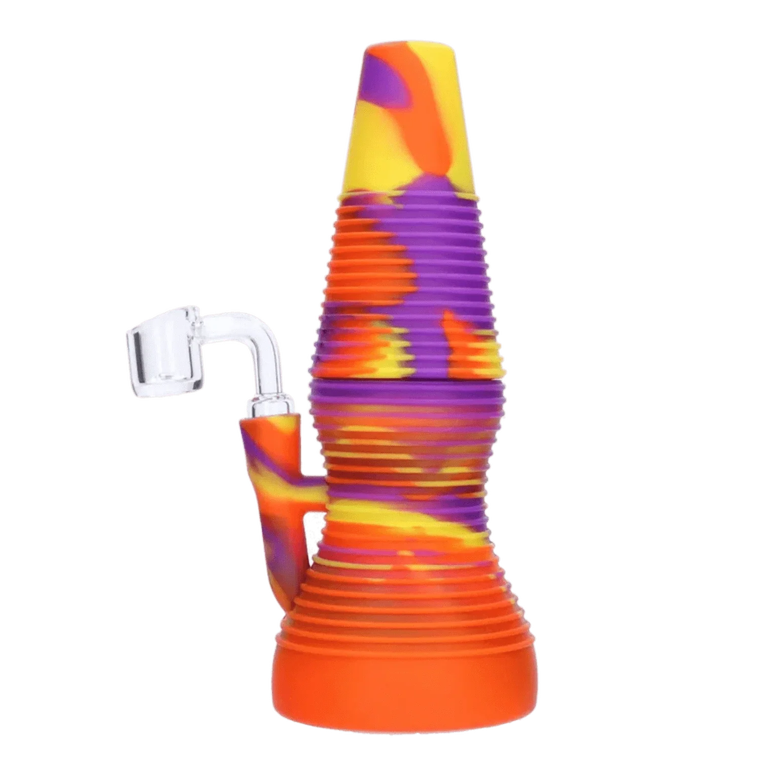 Valiant Silicone Dab Rig - Orange Yellow & Purple