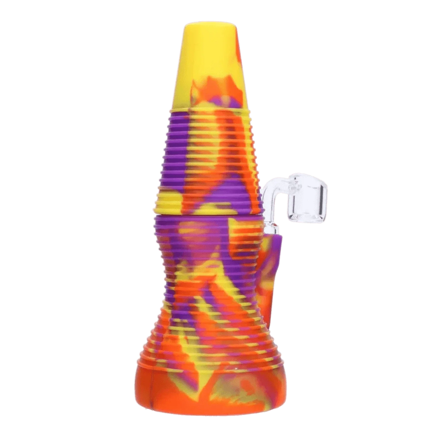 Valiant Silicone Dab Rig - Orange Yellow & Purple - Image 3