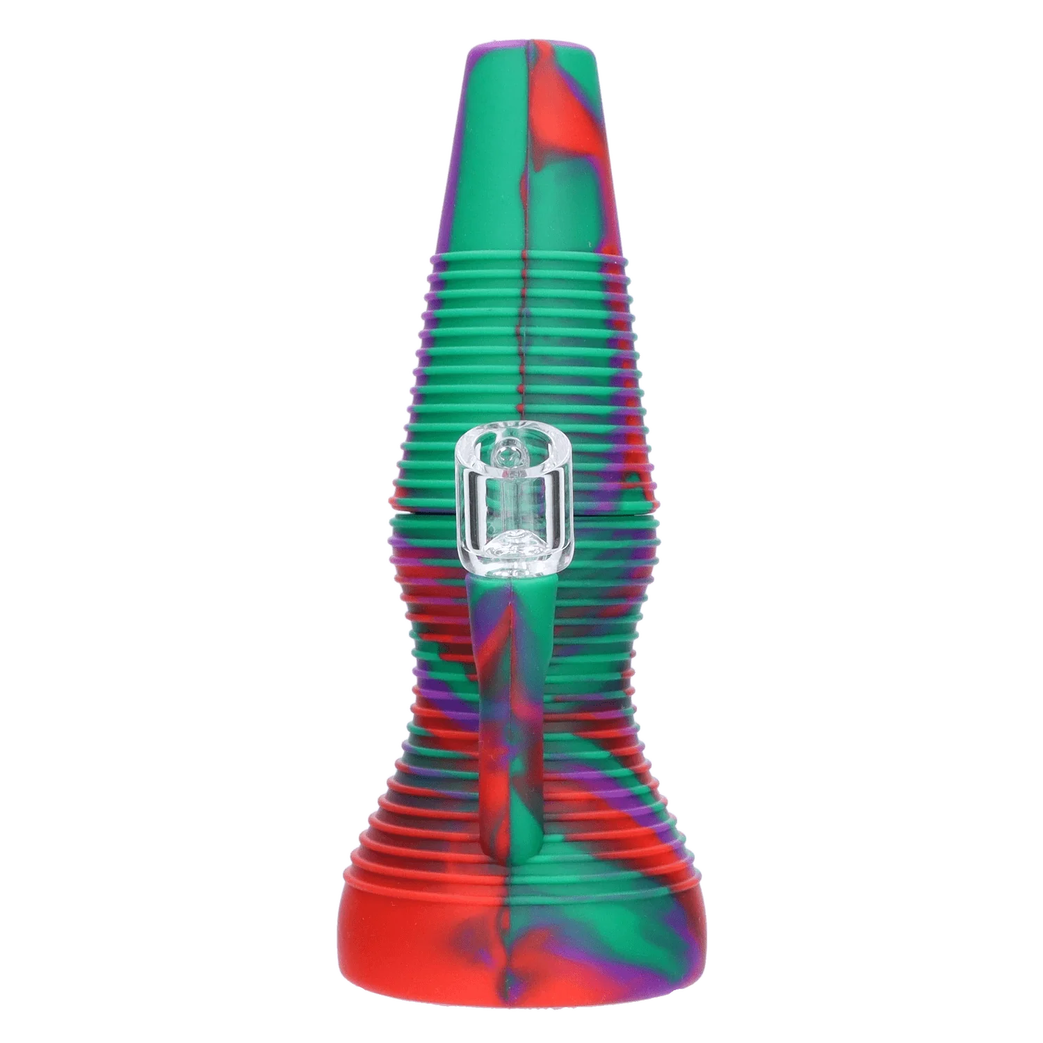 Valiant Silicone Dab Rig - Purple Green & Orange - Image 3