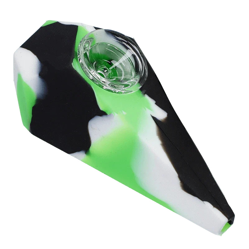 Valiant Silicone Diamond Hand Pipe - Assorted - 4in. - Image 2