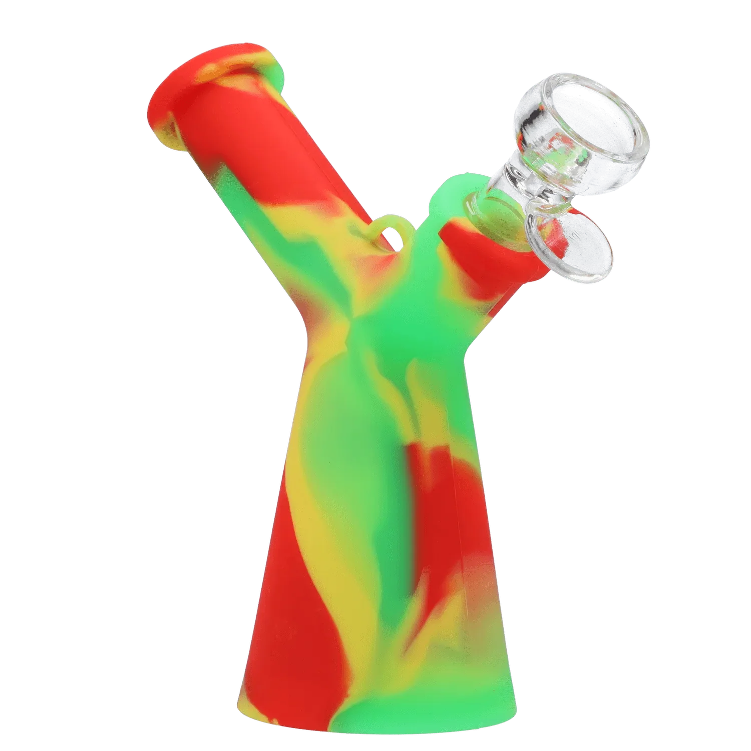 Valiant Silicone Mr Y Water Pipe - Rasta - 6.2in. - Image 5