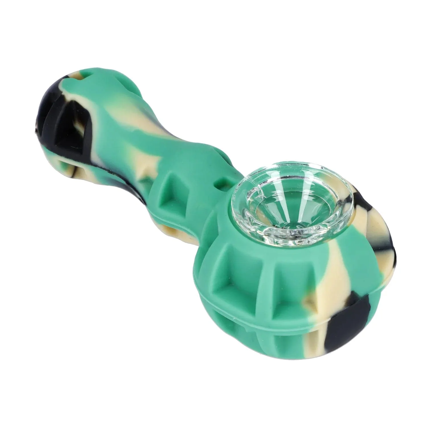Valiant Silicone Pipe w/Glass Bowl & Secret Storage - Assorted - 4in. - Image 4