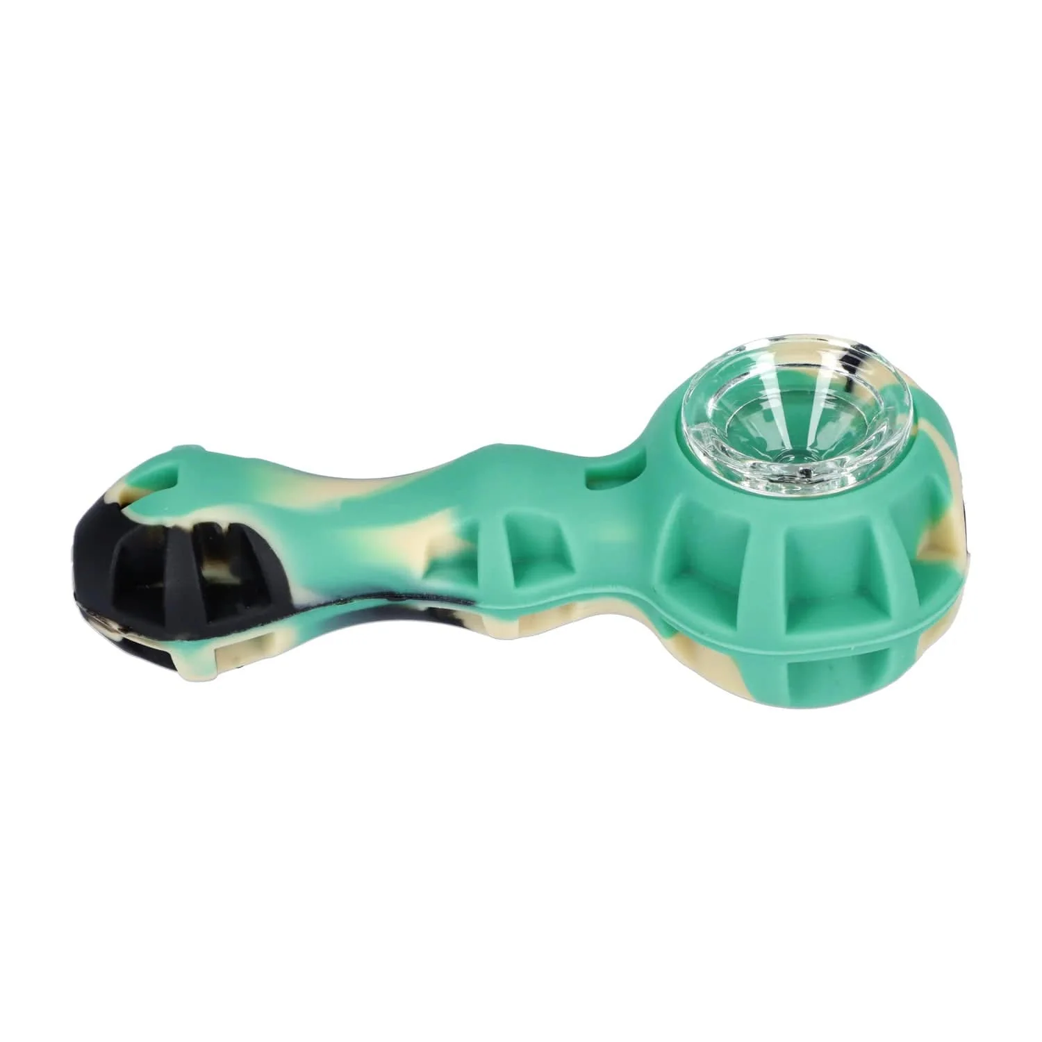 Valiant Silicone Pipe w/Glass Bowl & Secret Storage - Assorted - 4in. - Image 5