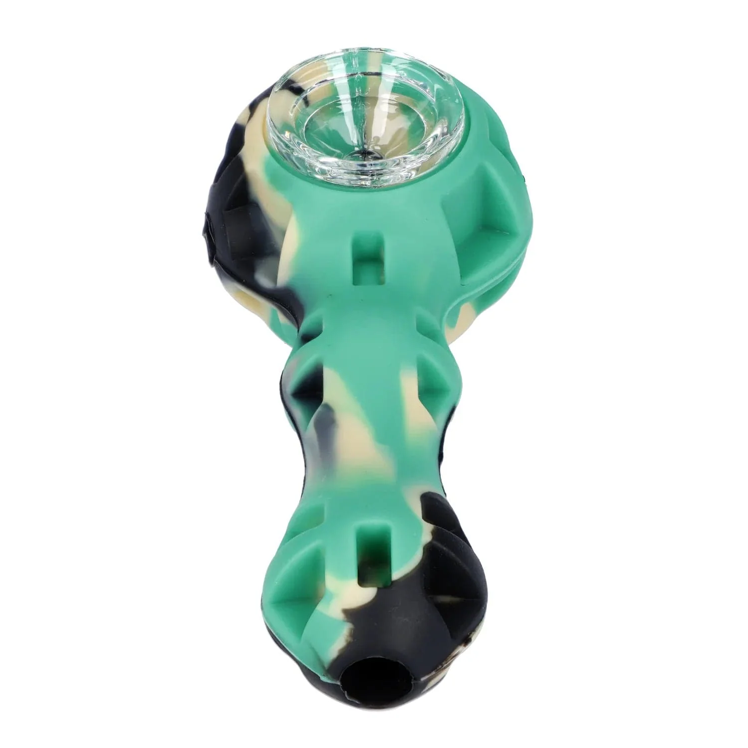 Valiant Silicone Pipe w/Glass Bowl & Secret Storage - Assorted - 4in. - Image 7