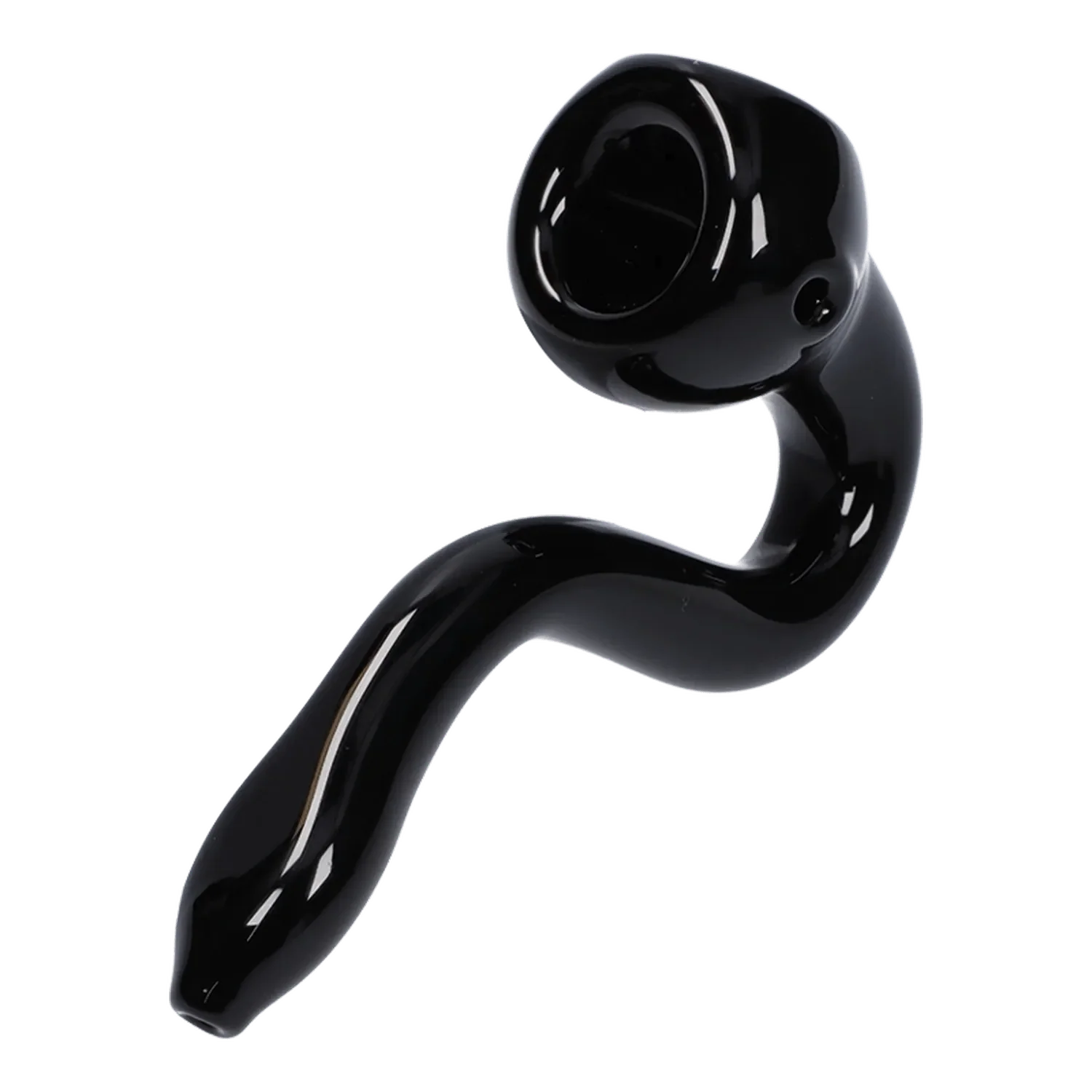 Valiant Small Glass Sherlock Pipe - Black - 4in. - Image 6