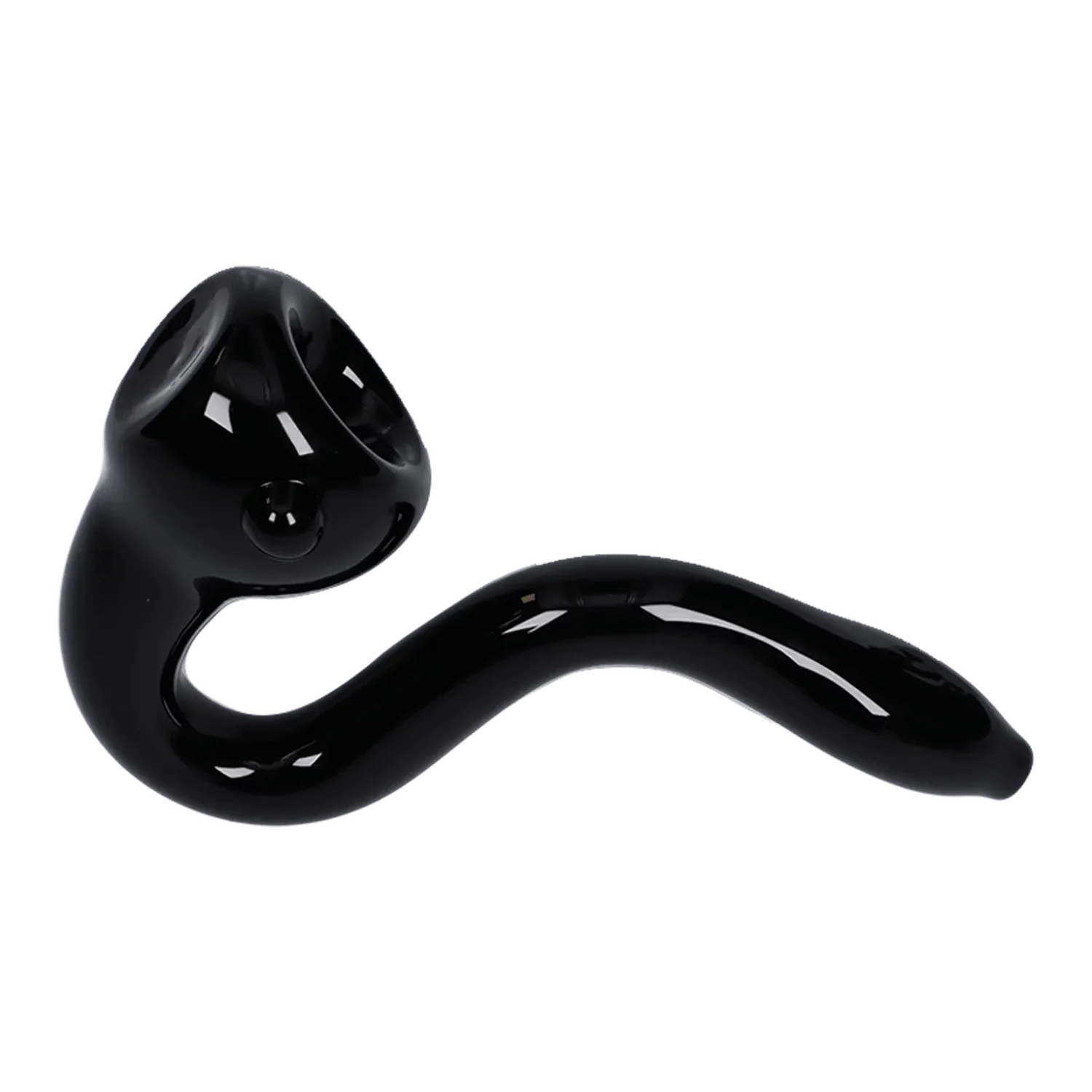 Valiant Small Glass Sherlock Pipe - Black - 4in. - Image 8