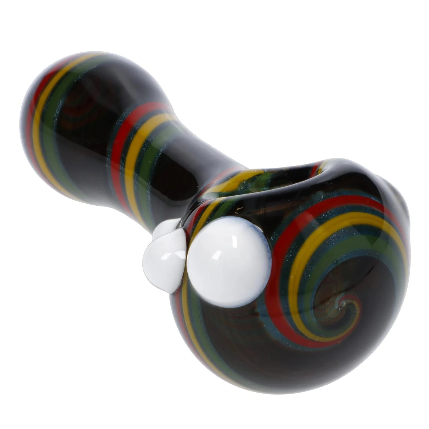 Valiant Swirl Spoon Pipe - Rasta - 4in. - Image 2