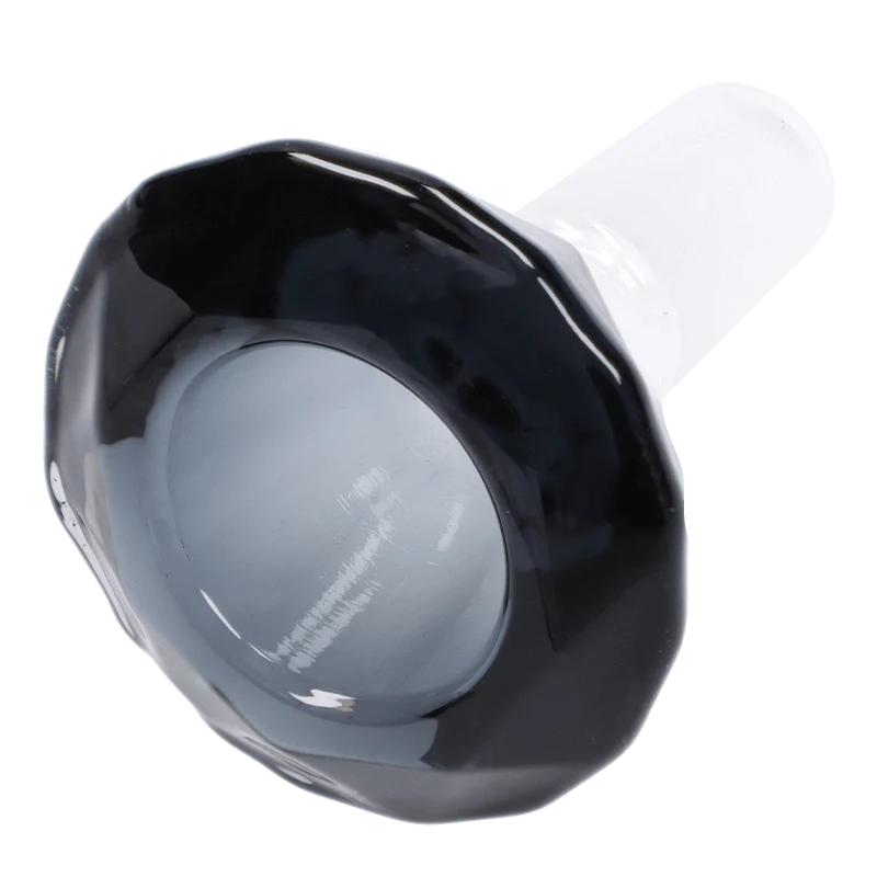 Valiant Wide Diamond Bowl  - Transparent Black - Male 14mm - Image 3