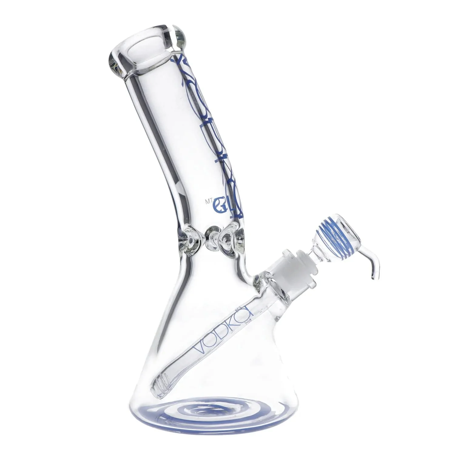 Vodka 9mm Bent Neck Water Pipe - Blue - 12in. - Image 5