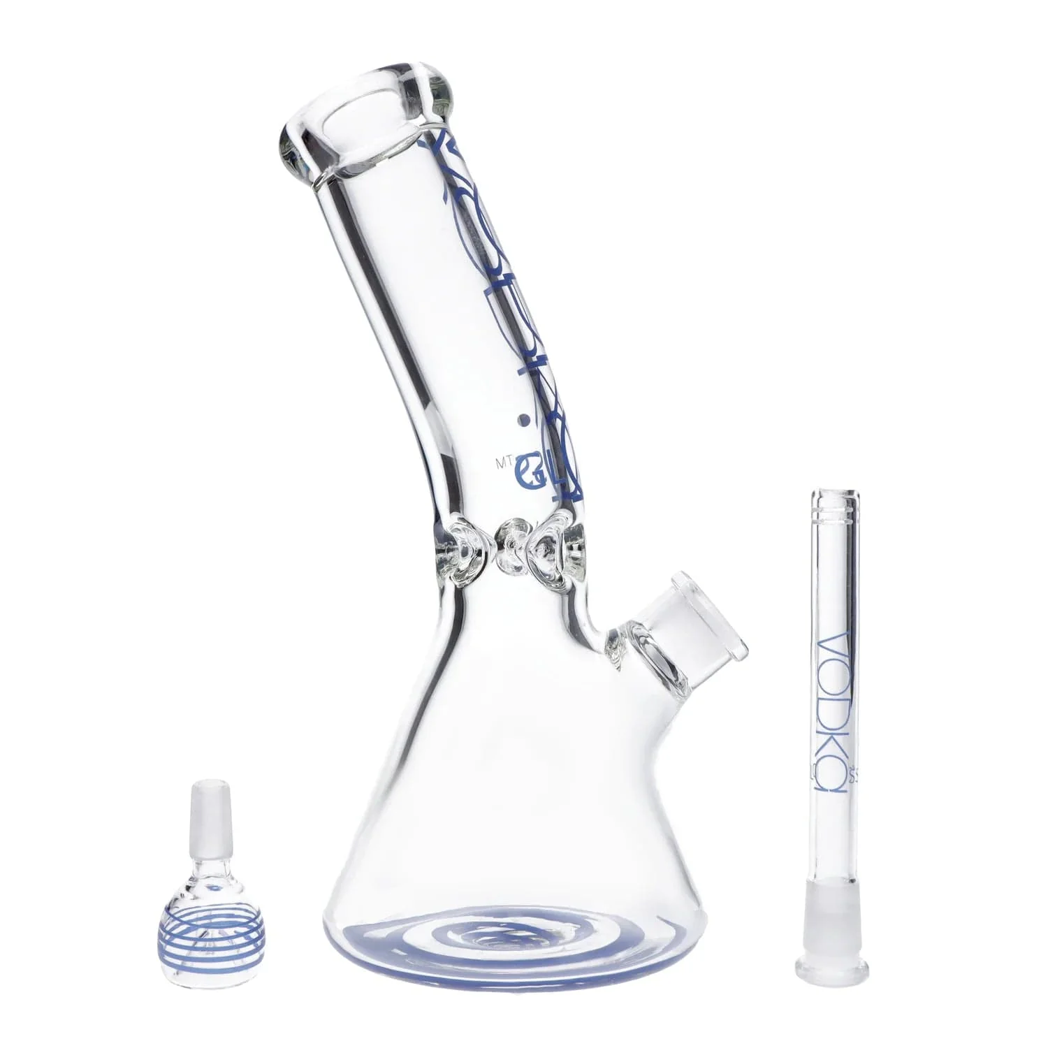 Vodka 9mm Bent Neck Water Pipe - Blue - 12in. - Image 9