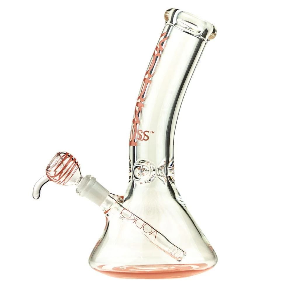 Vodka 9mm Bent Neck Water Pipe - Pink - 12in.