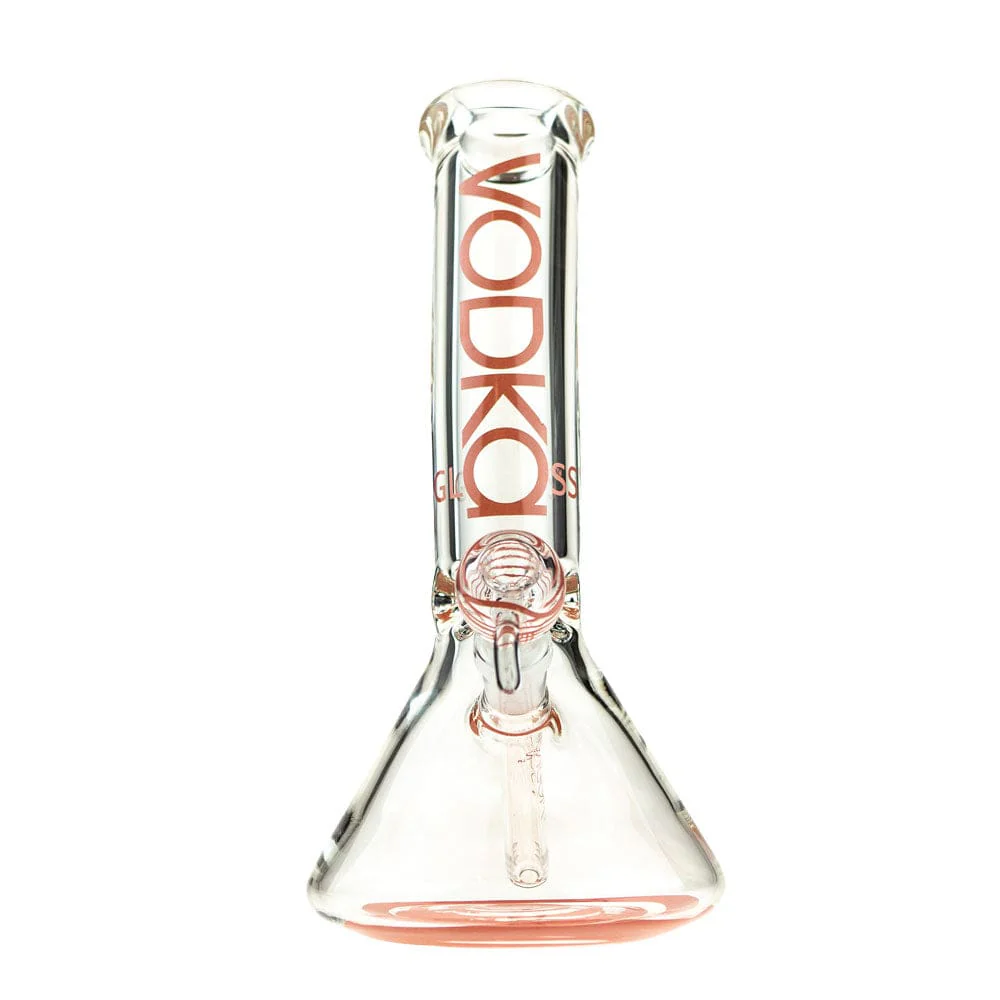Vodka 9mm Bent Neck Water Pipe - Pink - 12in. - Image 2