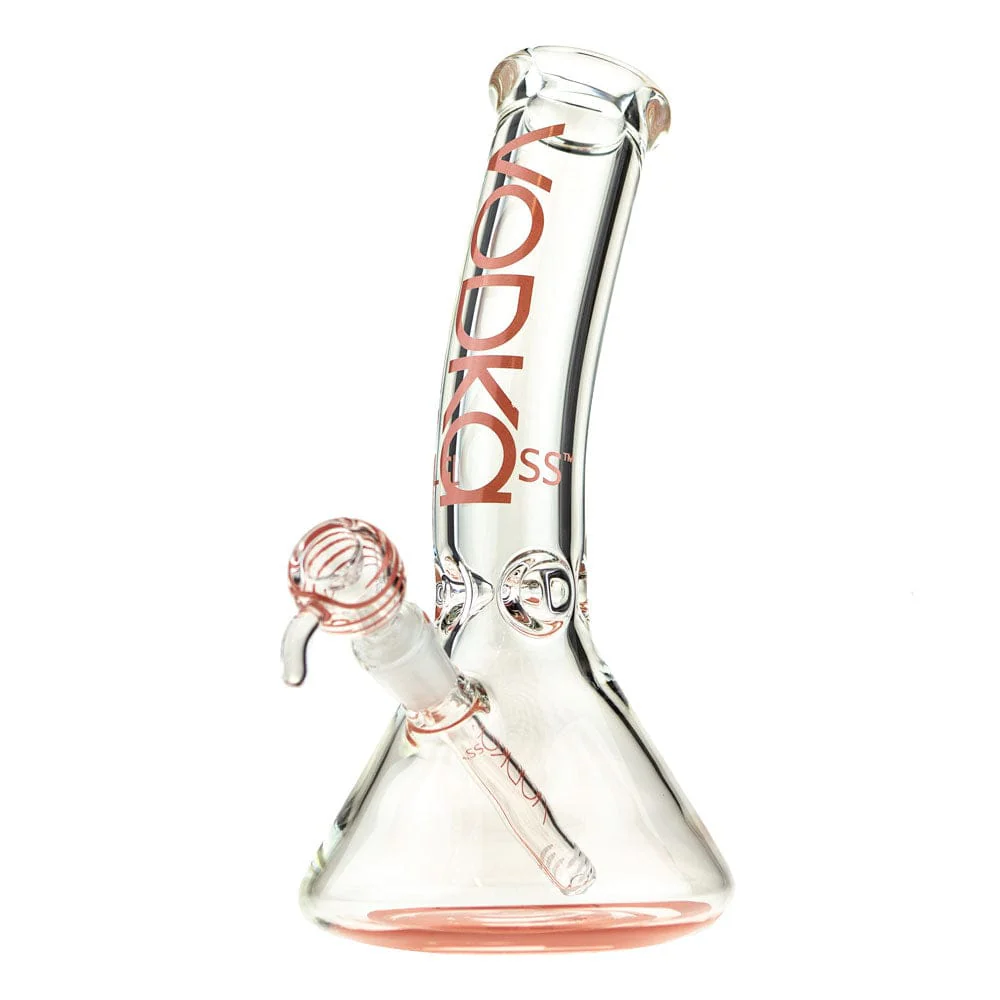 Vodka 9mm Bent Neck Water Pipe - Pink - 12in. - Image 3