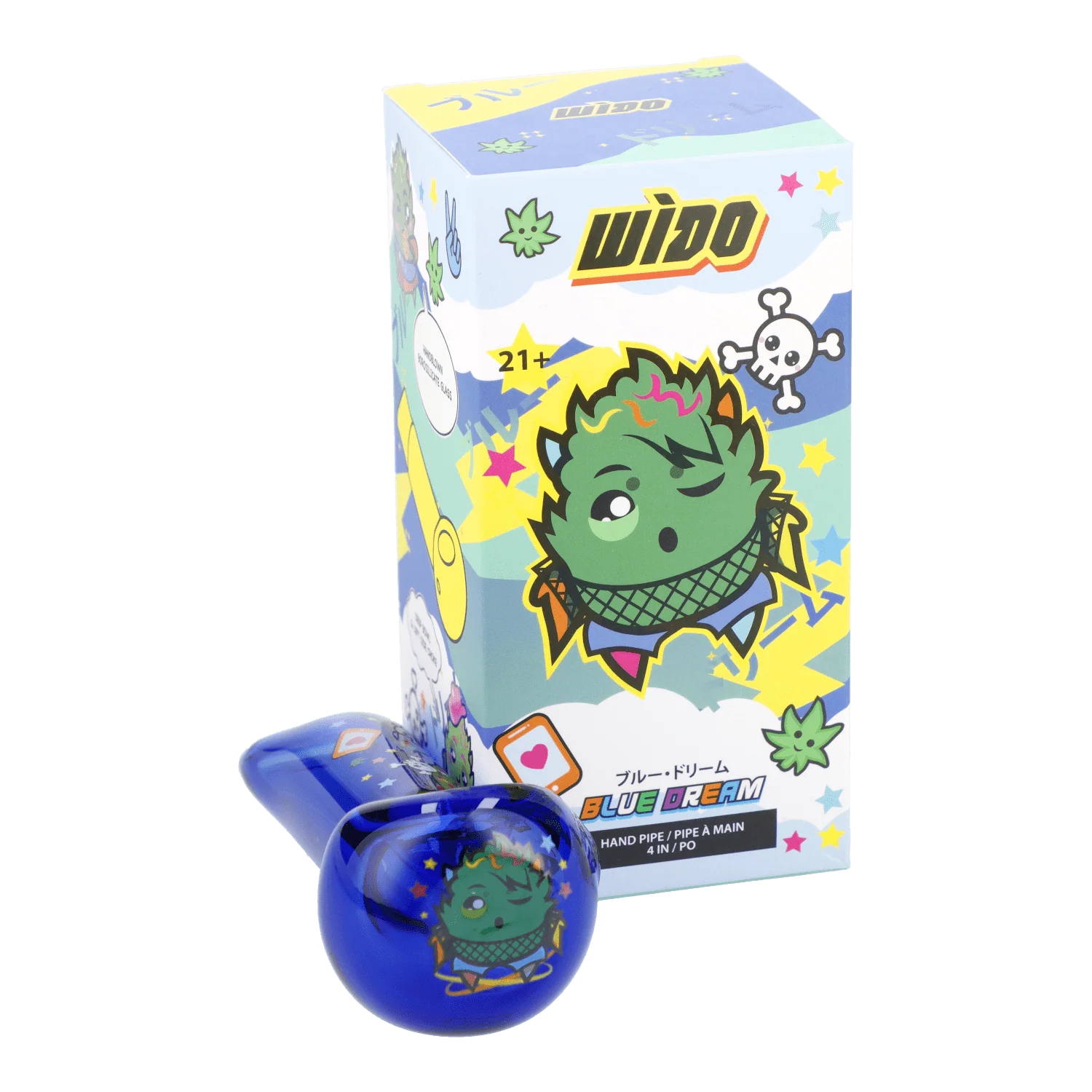 Wido Blue Dream Spoon Pipe - Transparent Blue - 4in.