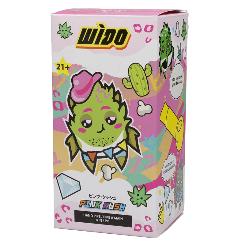 Wido Pink Kush Spoon Pipe - Transparent Pink - 4in. - Image 10