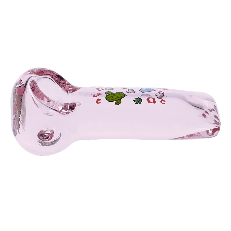 Wido Pink Kush Spoon Pipe - Transparent Pink - 4in. - Image 2