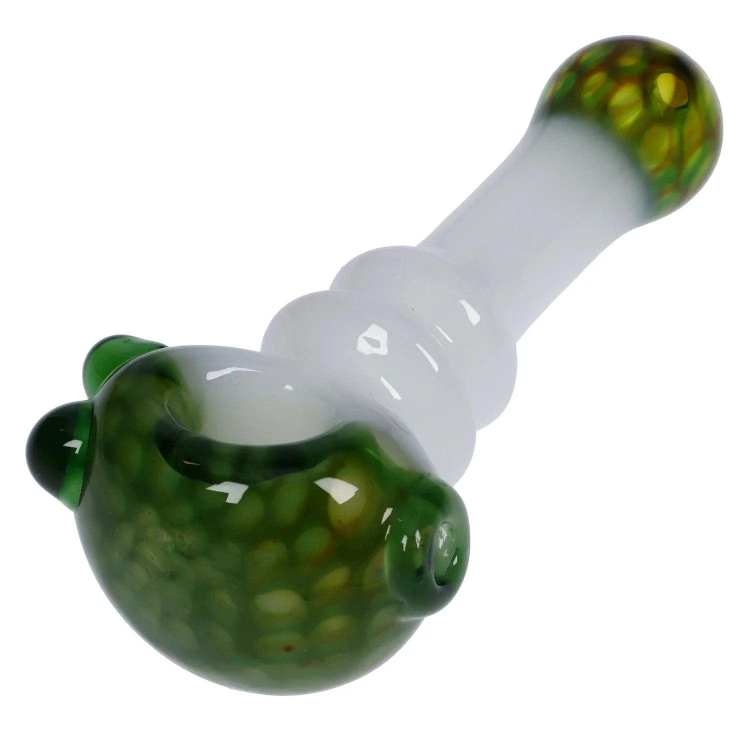 Valiant Wonderland Glass Pipe -White & Green - 4.5in. - Image 8