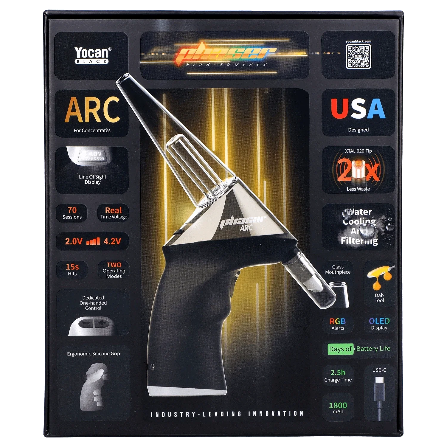 Yocan Black Phaser Arc Nectar Collector - Black - Image 6
