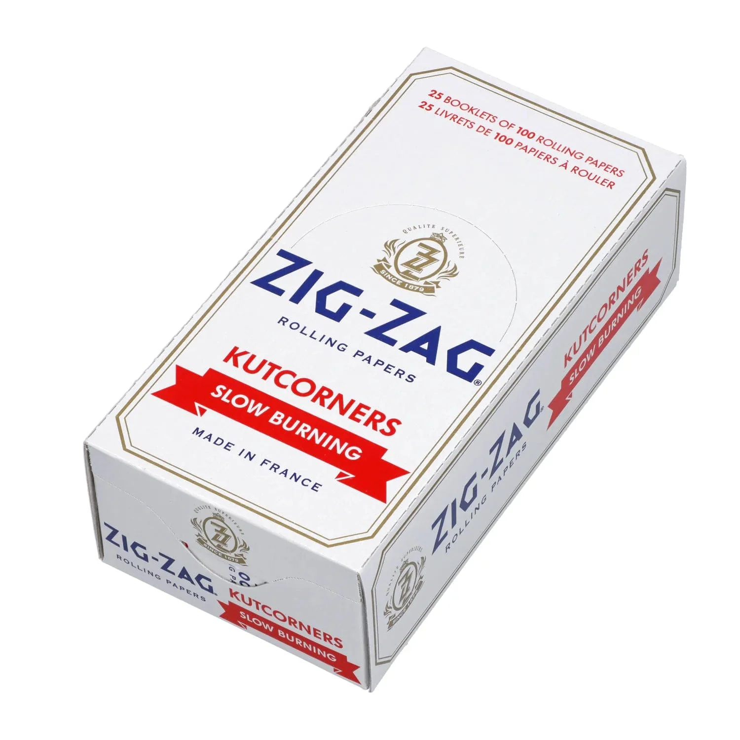 Zig Zag Kut Corners Slow Burn Rolling Papers - White - Single Wide - Image 2